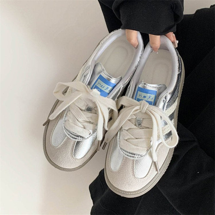 Damen Sportliche Sneakers mit reflektierenden Elementen und atmungsaktiver Oberflächenstruktur Drune