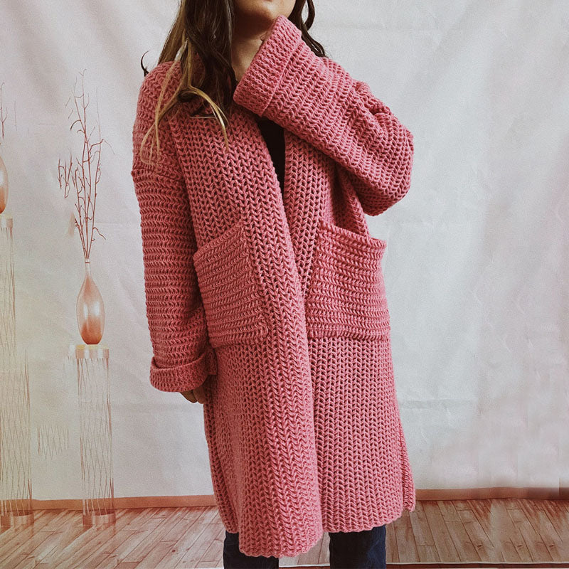 Drune | Einfarbige Strickjacke