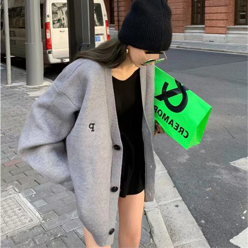 Damen Oversized Strickblazer mit angesagtem Schnitt und feinem Strickmuster Drune