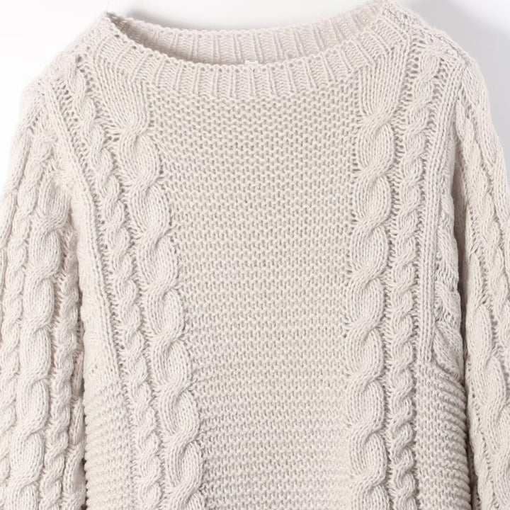 Damen Grobstrickpullover mit strukturiertem Design und weitem Schnitt Drune