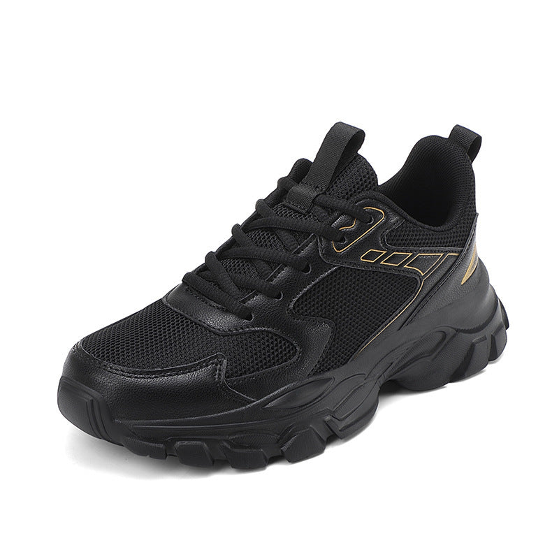 Unisex nan voluminöse Plateau-Sneaker mit atmungsaktivem Mesh, stoßdämpfender Zwischensohle und rutschfester Profilsohle Drune