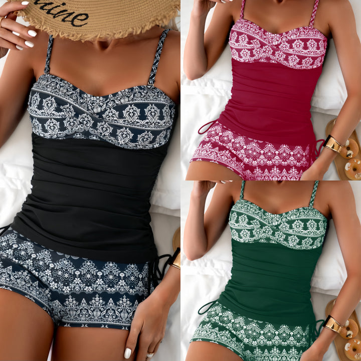 Damen Tankini-Oberteil mit dekorativen Rüschen und verspieltem Design Drune