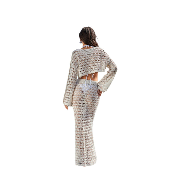 Damen Häkel-Set mit Crop-Top und Maxi-Rock Drune