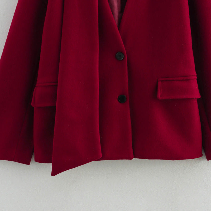 Damen Übergangsjacke mit innovativem asymmetrischem Design und stilvollem Kragen Drune