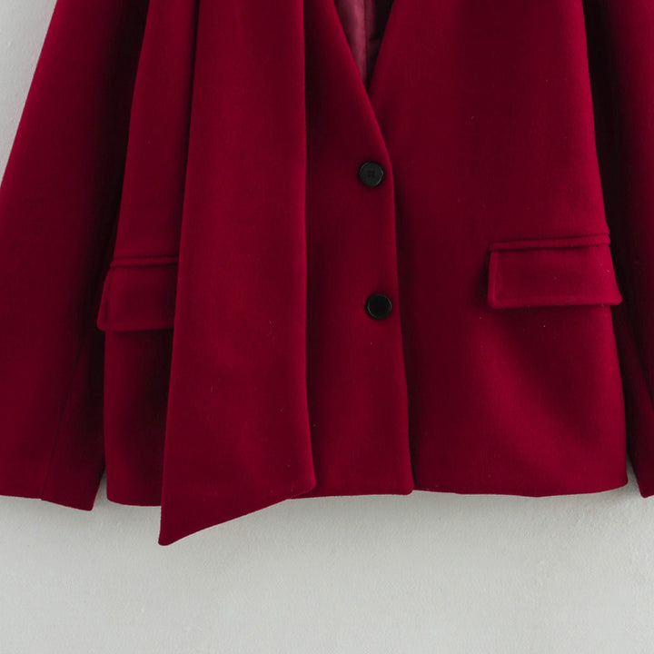 Damen Übergangsjacke mit innovativem asymmetrischem Design und stilvollem Kragen Drune
