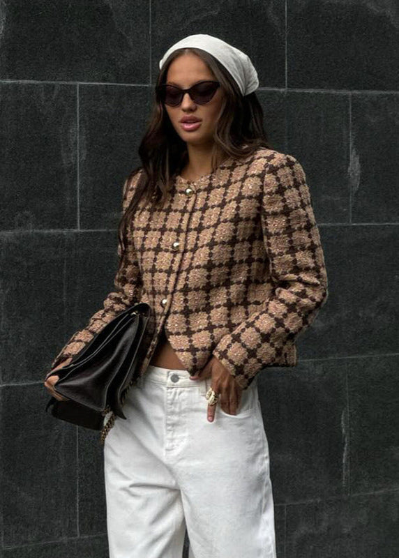Drune | Inspiriertes Tweed-Karo-Jackett