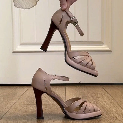 Damen elegante Sandalen mit verstellbarem Riemchen Drune