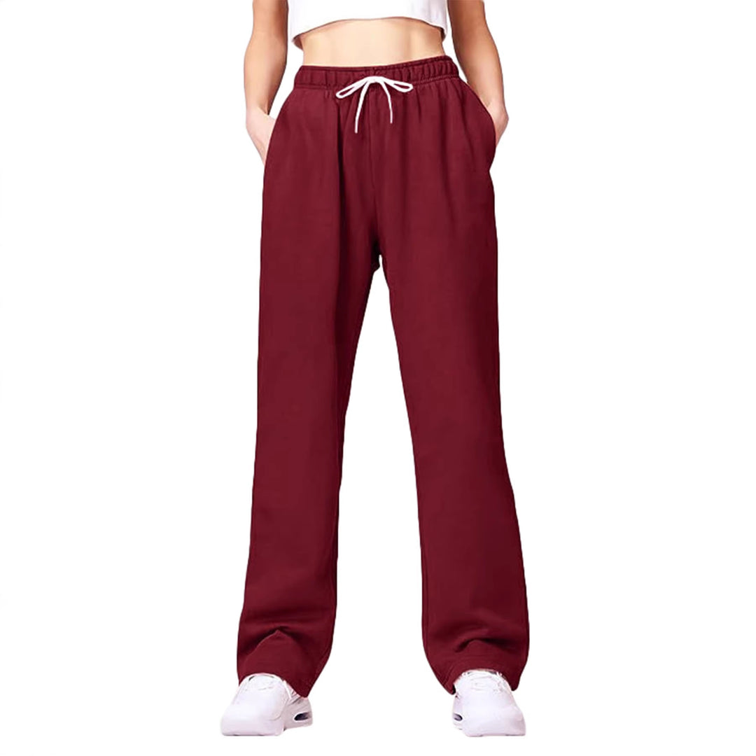 Damen bequeme Sporthose mit elastischem Bund und seitlichen Taschen Drune