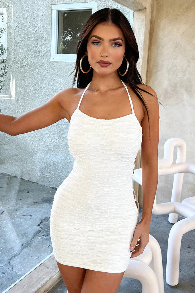Damen Minikleid mit Raffung und seitlichen Cut-Outs Drune