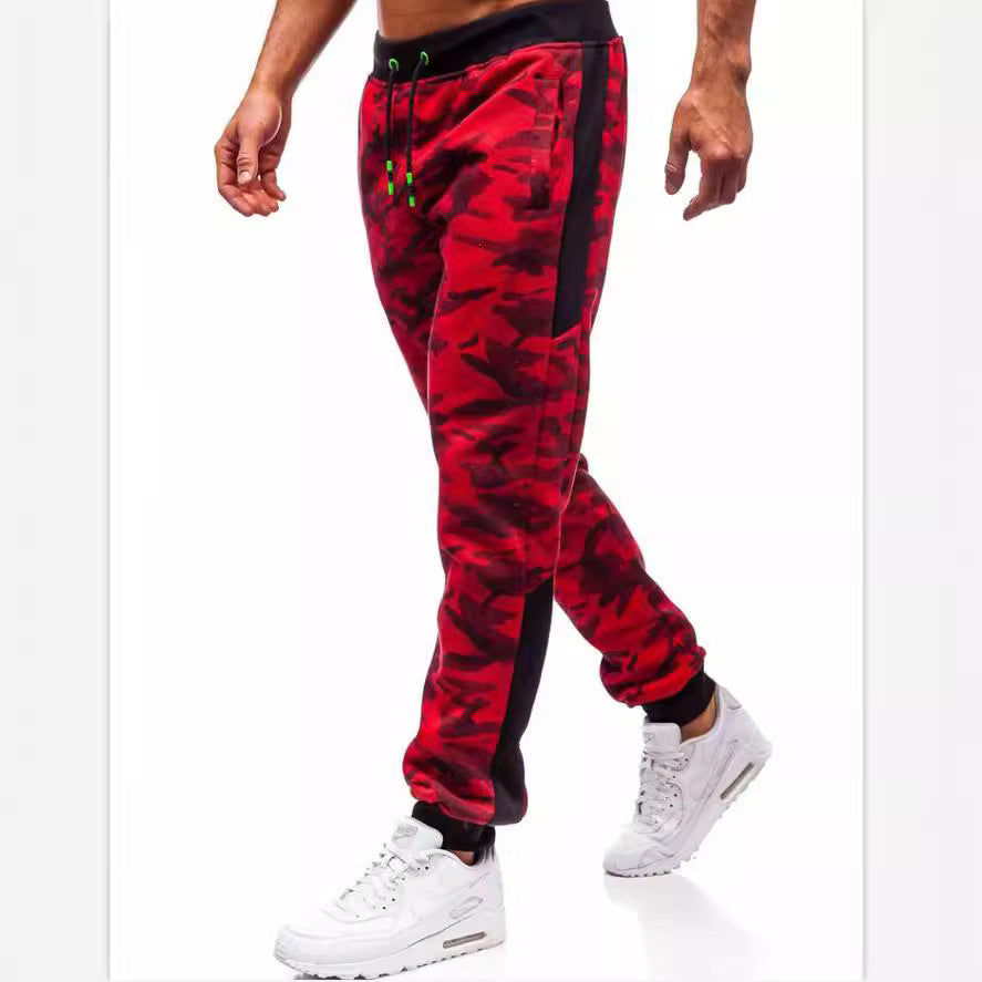 Herren bequeme Sporthose mit Camouflage-Muster und elastischem Bund Drune