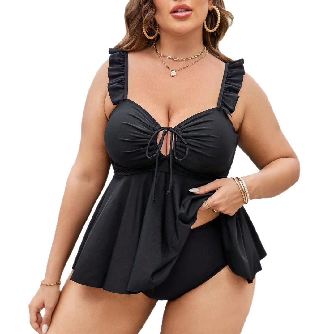 Damen Tankini mit Volant und verstellbaren Trägern Drune
