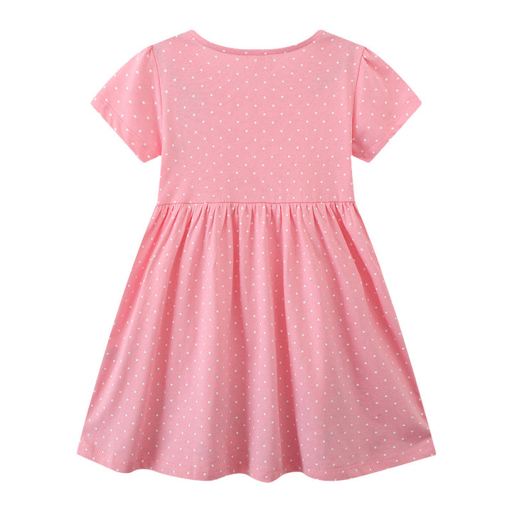 Mädchen Freizeitkleid mit bunten Tierapplikationen Drune