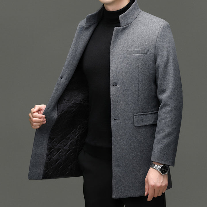 Herren modischer Wolle-Mix Mantel Drune