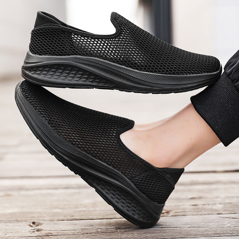 Herren nan atmungsaktiver Netz-Sportschuh mit Schlupfform und stoßdämpfender Laufsohle Drune