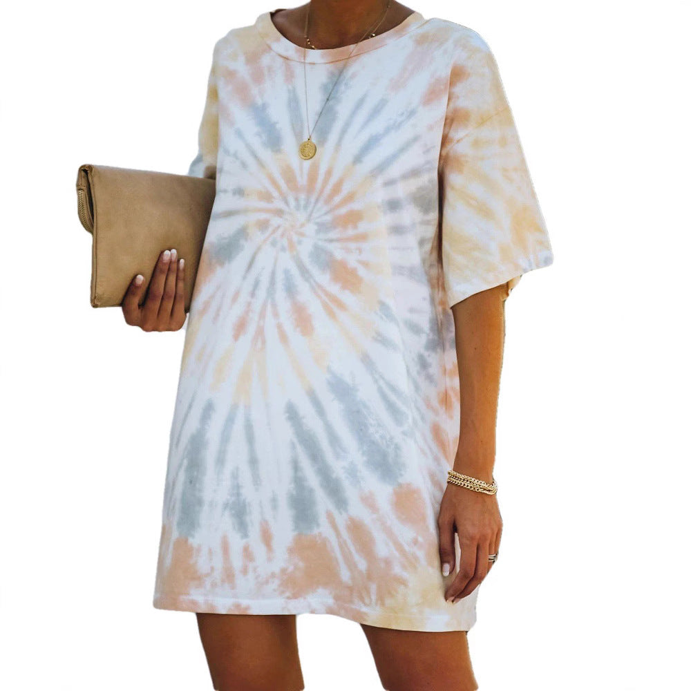 Damen T-Shirt Kleid mit trendigem Farbverlauf und lässigem Schnitt Drune