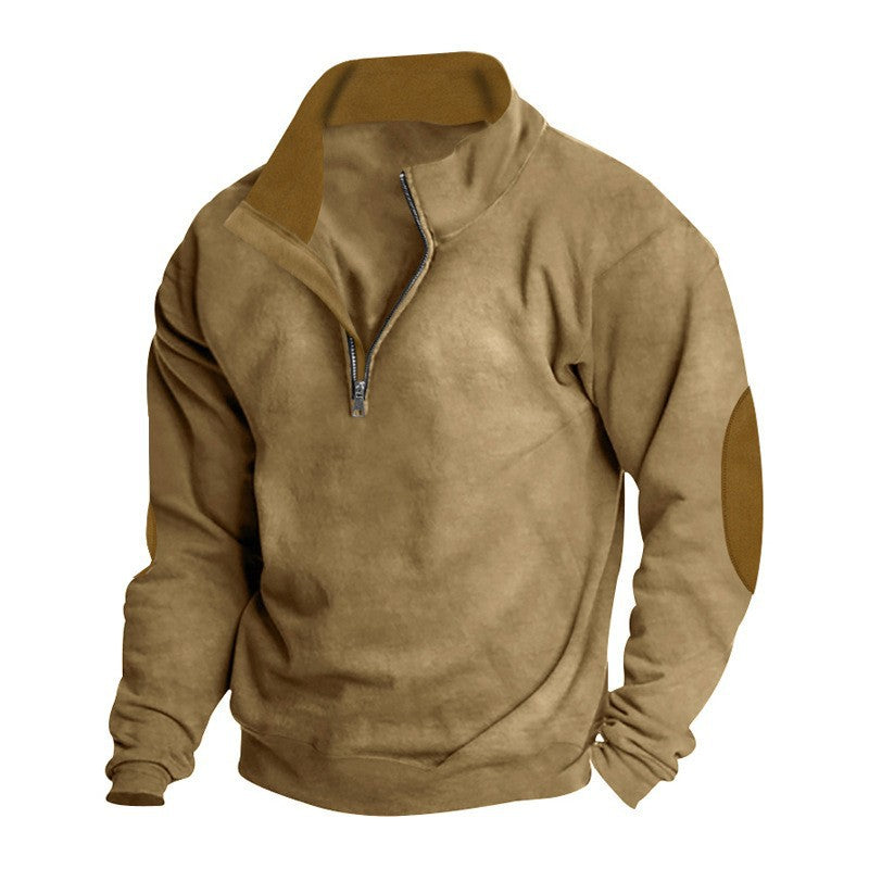 Herren Fleecejacke mit Stehkragen und modischem Reißverschluss Drune