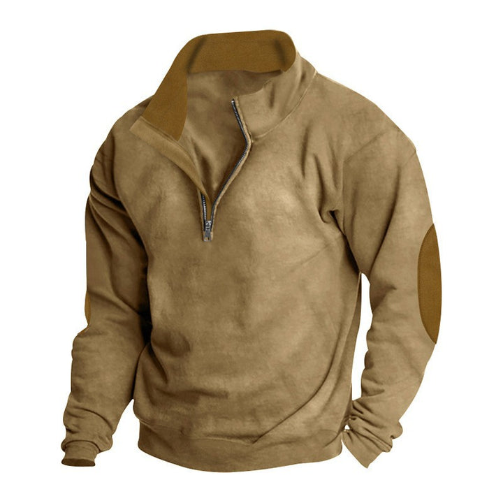 Herren Fleecejacke mit Stehkragen und modischem Reißverschluss Drune
