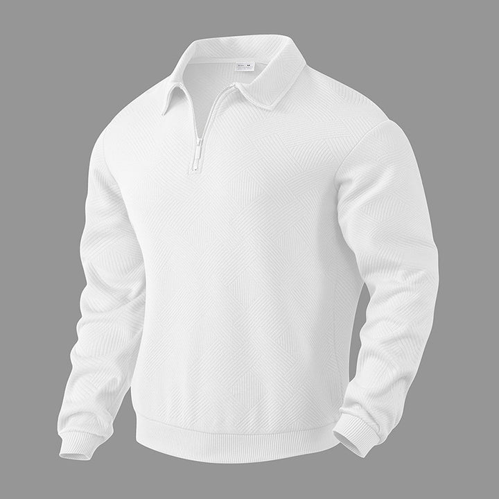 Herren feiner Strickpullover mit hochgeschlossenem Kragen Drune