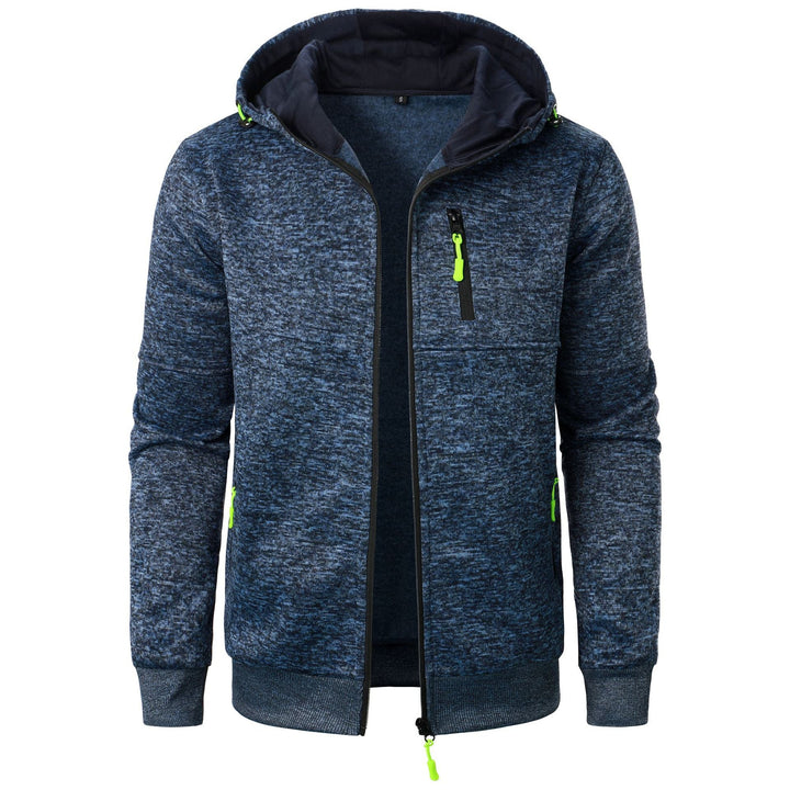 Drune | Herren Gemusterte Zip Kapuzenpulli