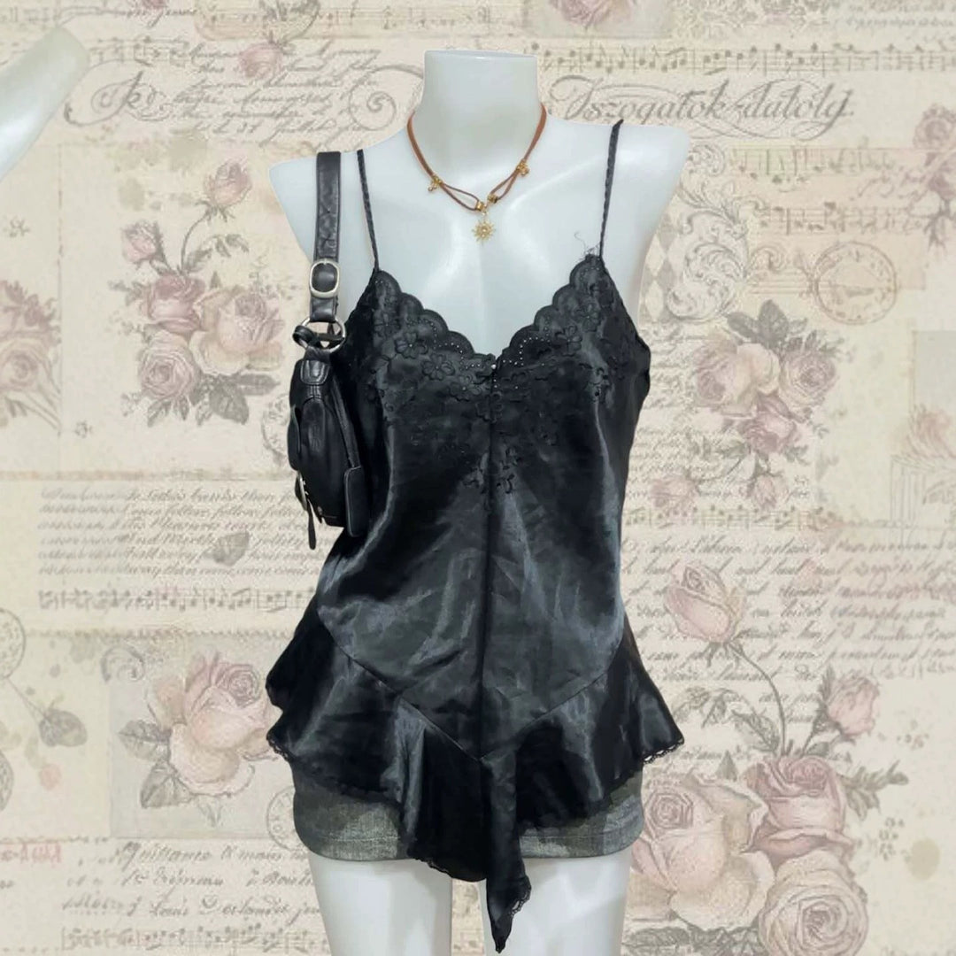 Damen elegantes Nachtkleid mit romantischem Spitzenbesatz Drune