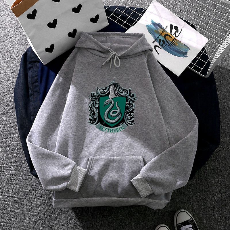 Damen Kapuzenpullover mit Slytherin-Wappen Drune