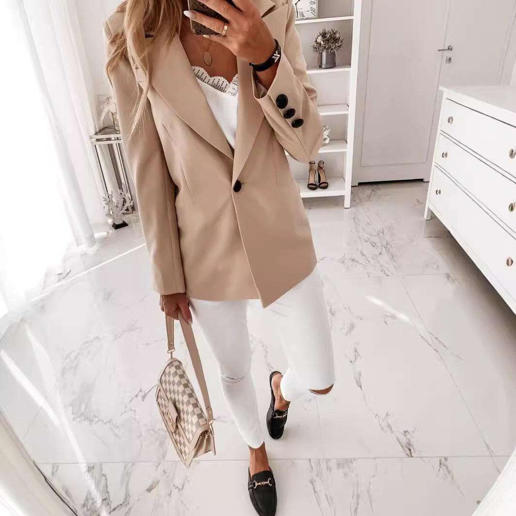 Damen Zweiteiliges Blazer Set aus hochqualitativem Gewebe Drune