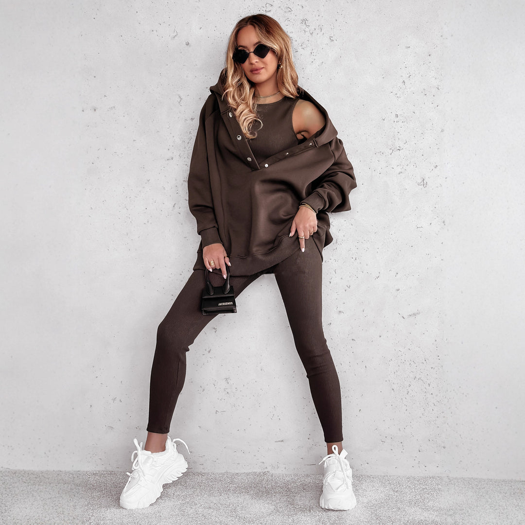 Damen Sportives Oversized Sweatshirt Drune