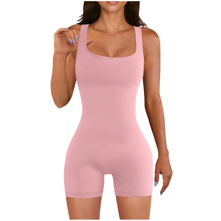 Damen Sport Jumpsuit mit körperbetonter Passform und breiten Trägern Drune