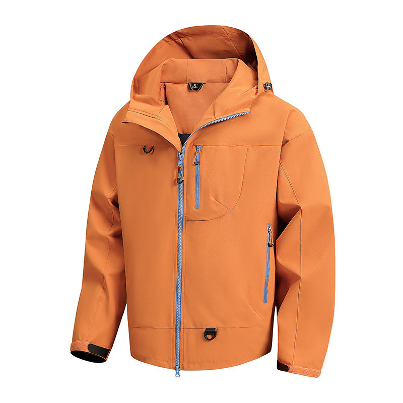 Herren technische Outdoor-Jacke mit wasserdichtem Gewebe und verstellbarem Kapuzensystem Drune
