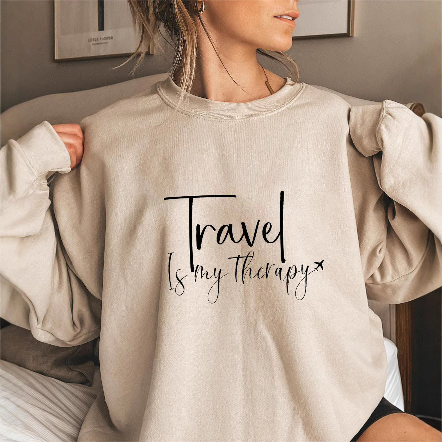 Damen Sweatshirt mit Statementaufschrift und Puffärmeln Drune