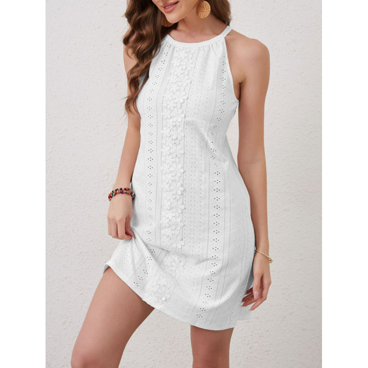 Damen Sommerkleid mit elegantem Cut-Out-Design und floraler Stickerei Drune