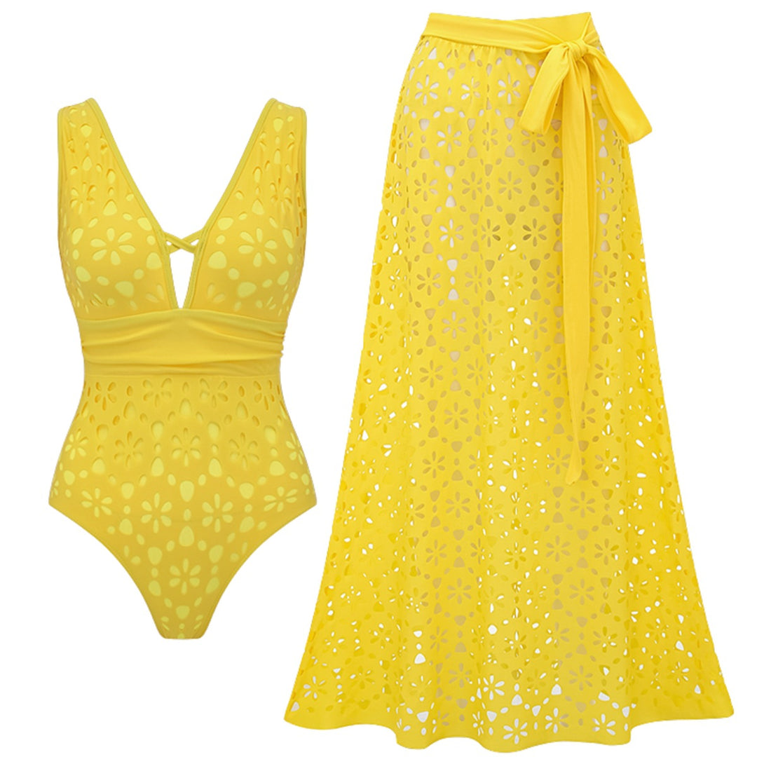 Damen Sonnenanzug mit romantischem Blumendesign Drune