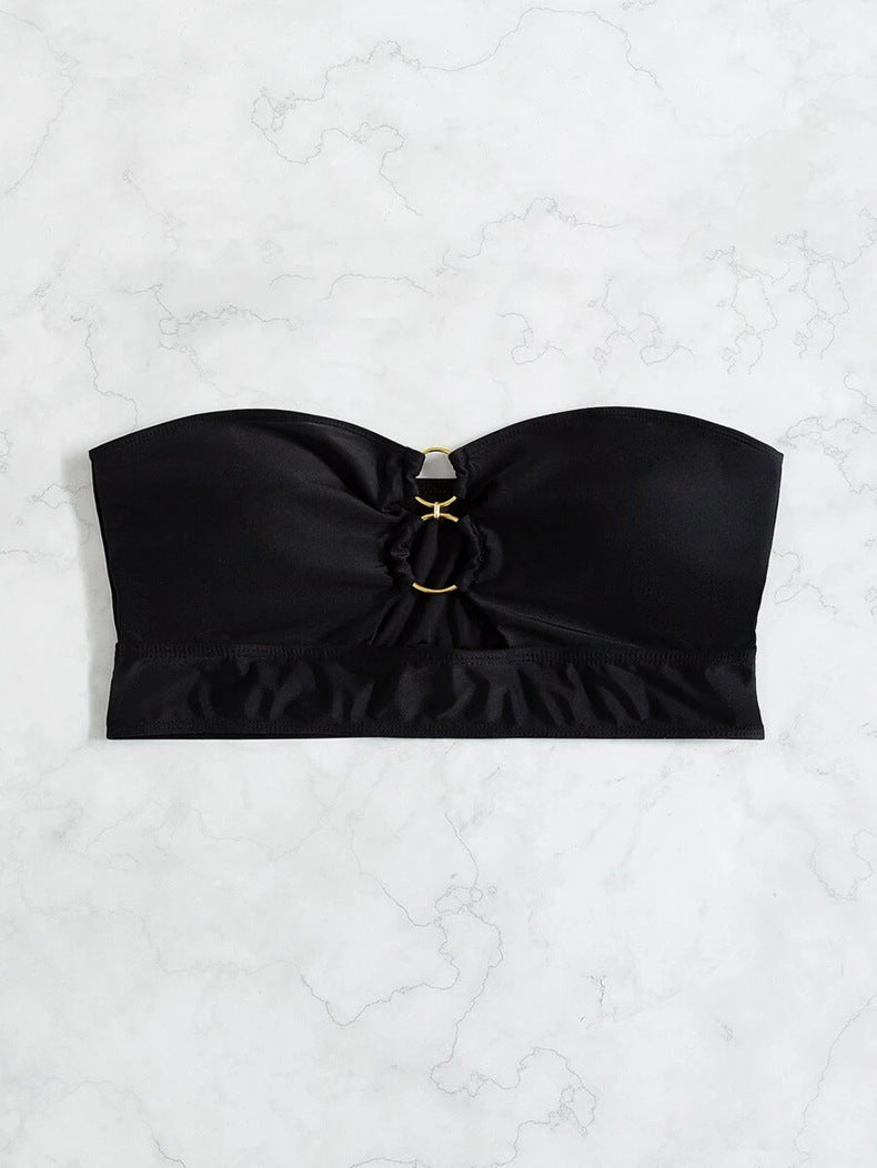 Damen Bandeau-Bikini-Oberteil mit raffiniertem Ringdetail Drune