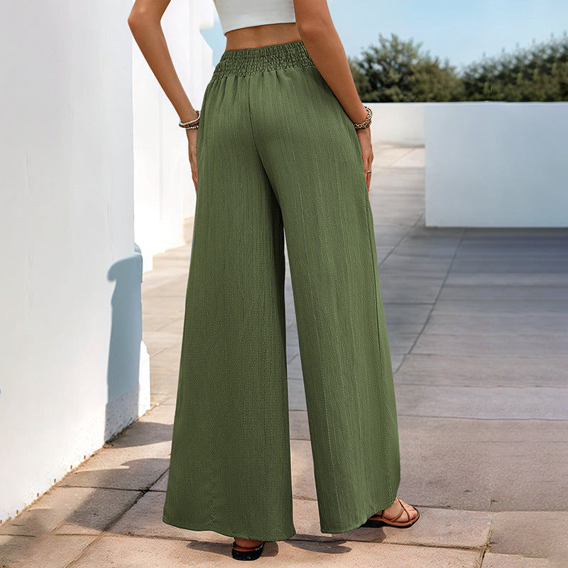 Damen weite Sommerhose mit elastischem Bund und komfortablem Schnitt Drune