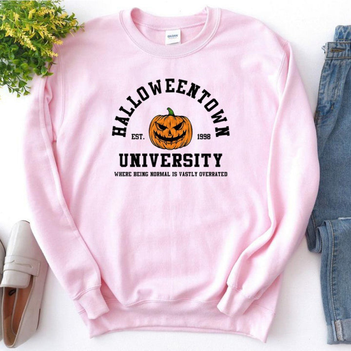 Damen Sweatshirt mit kreativem Halloween-Design und bequemer Passform Drune