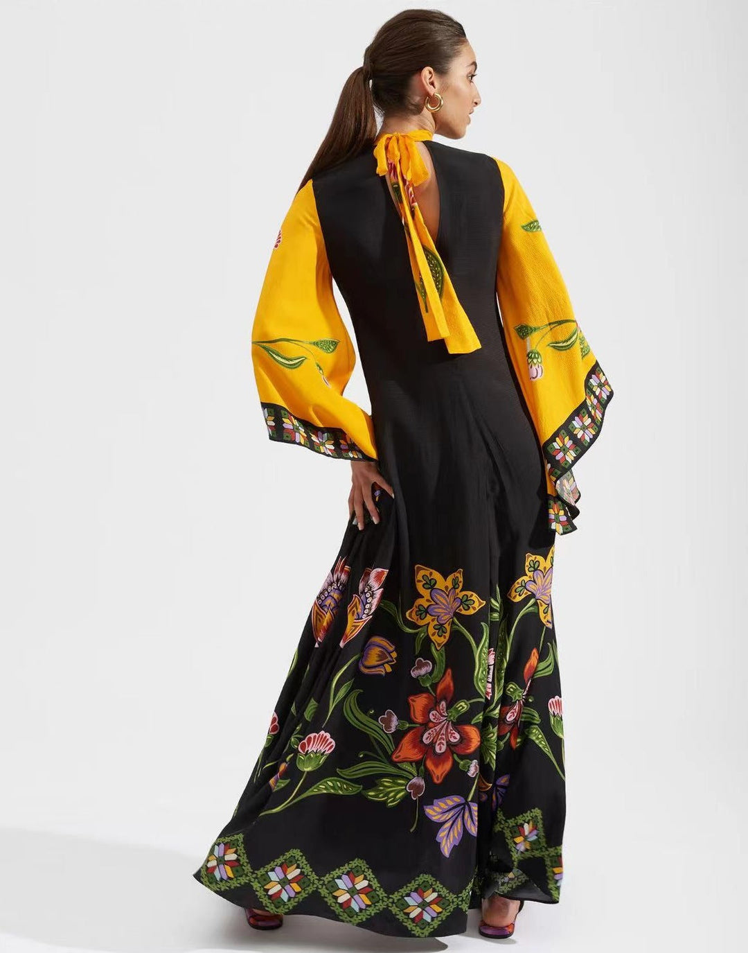 Drune | Bedrucktes Dreiviertelarmkleid
