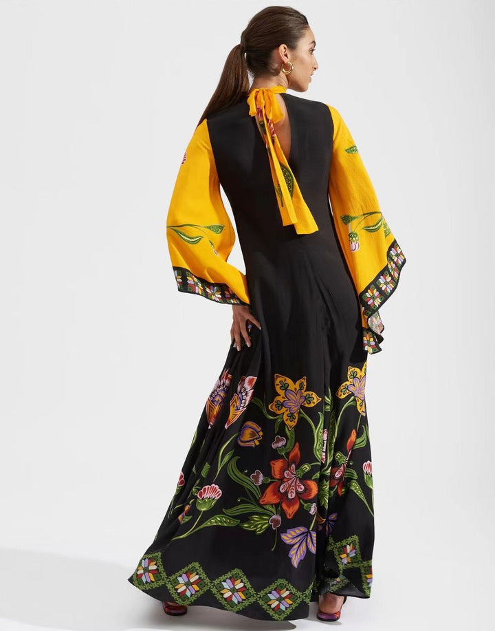 Drune | Bedrucktes Dreiviertelarmkleid