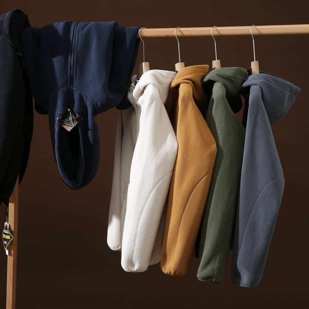 Damen Fleecejacke mit innovativem Kapuzen-Design und praktischen Taschen Drune