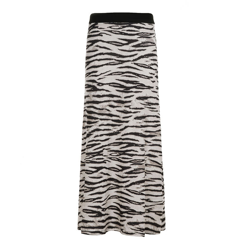 Damen Asymmetrischer Rock mit Rüschendetails und floralem Design Drune