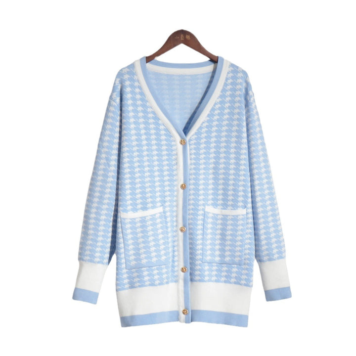 Damen Hüftlanger Strickcardigan mit Knopfverschluss und praktischen Taschen Drune