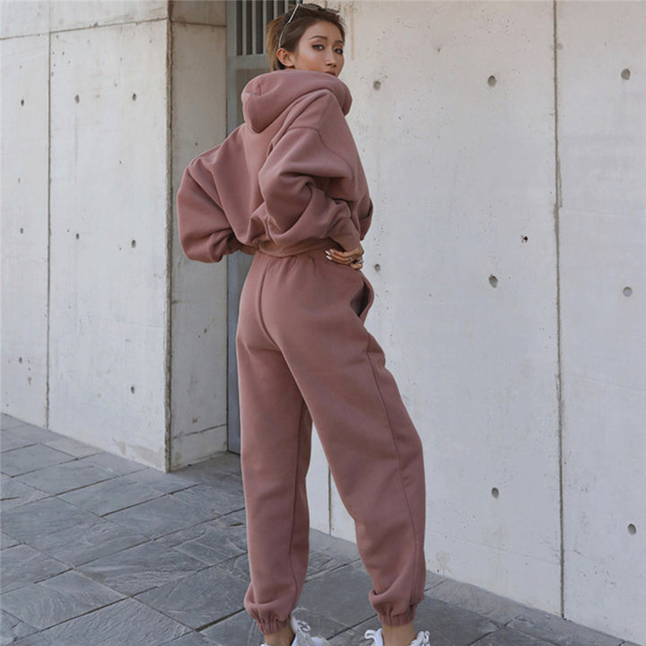 Damen Modischer Hoodie-Jumpsuit mit lässigem Schnitt und praktischen Taschen Drune