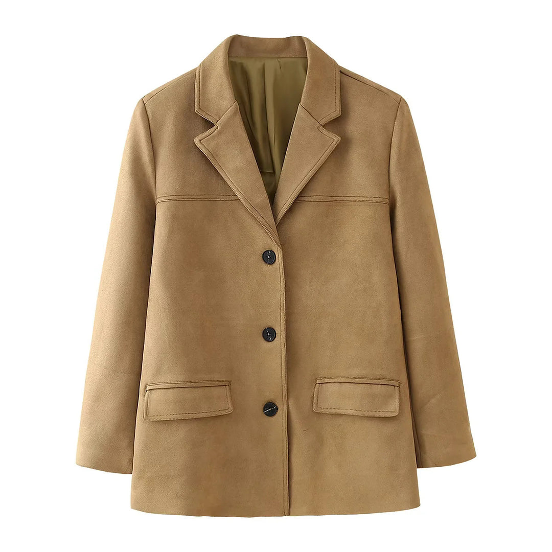 Damen elegante gesteppte Blazerjacke mit praktischen Taschen Drune