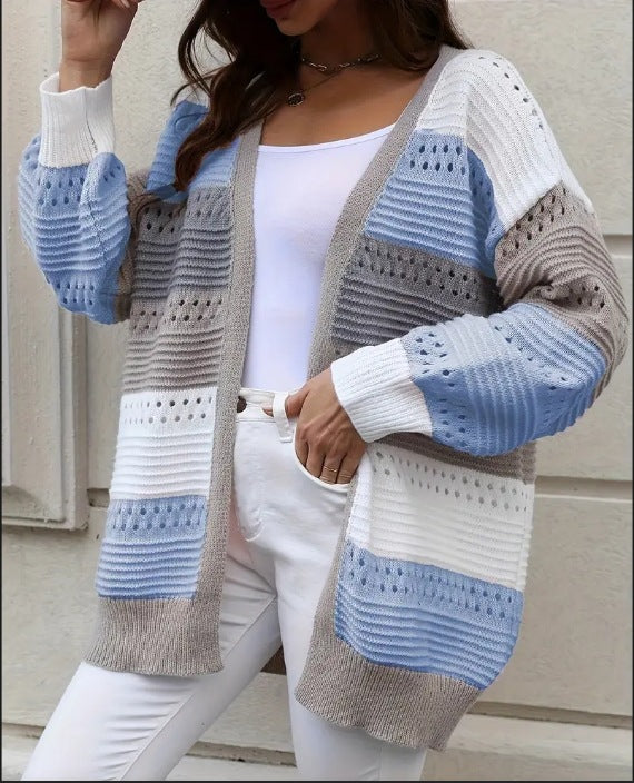 Damen modische Strickjacke mit einzigartigem Muster und lässigem Schnitt Drune