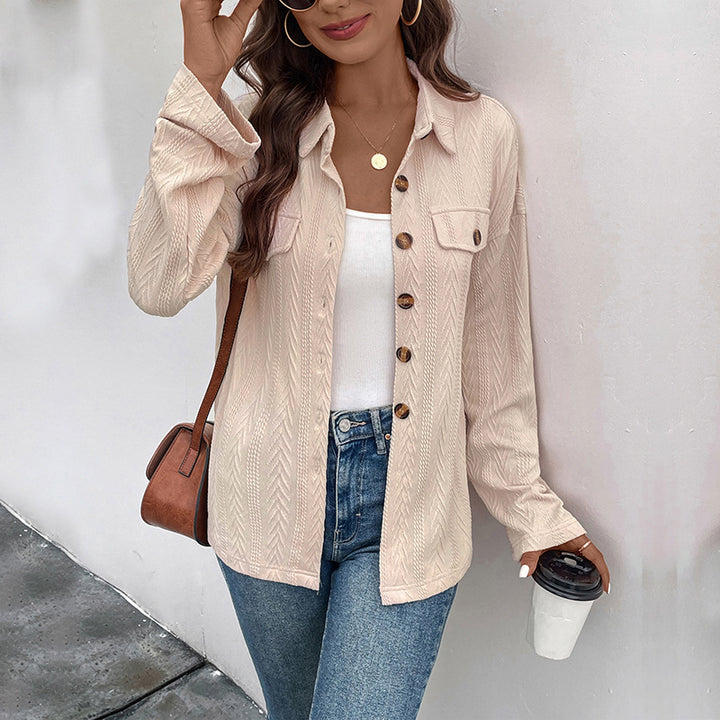 Damen Strukturierte Hemdjacke Drune