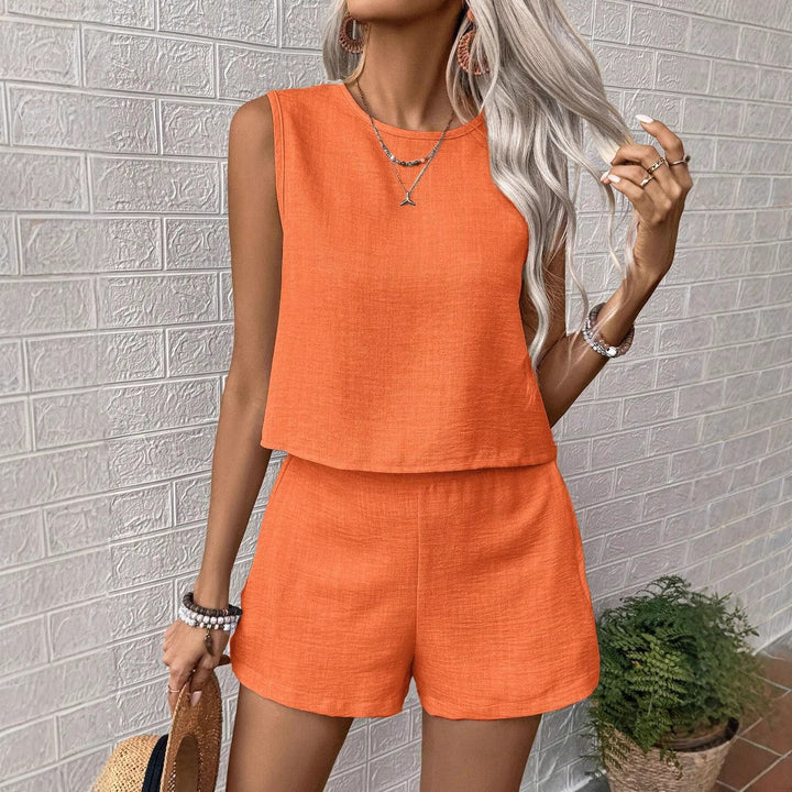 Damen Casual Chic Zweiteiliges Jumpsuit-Set Drune
