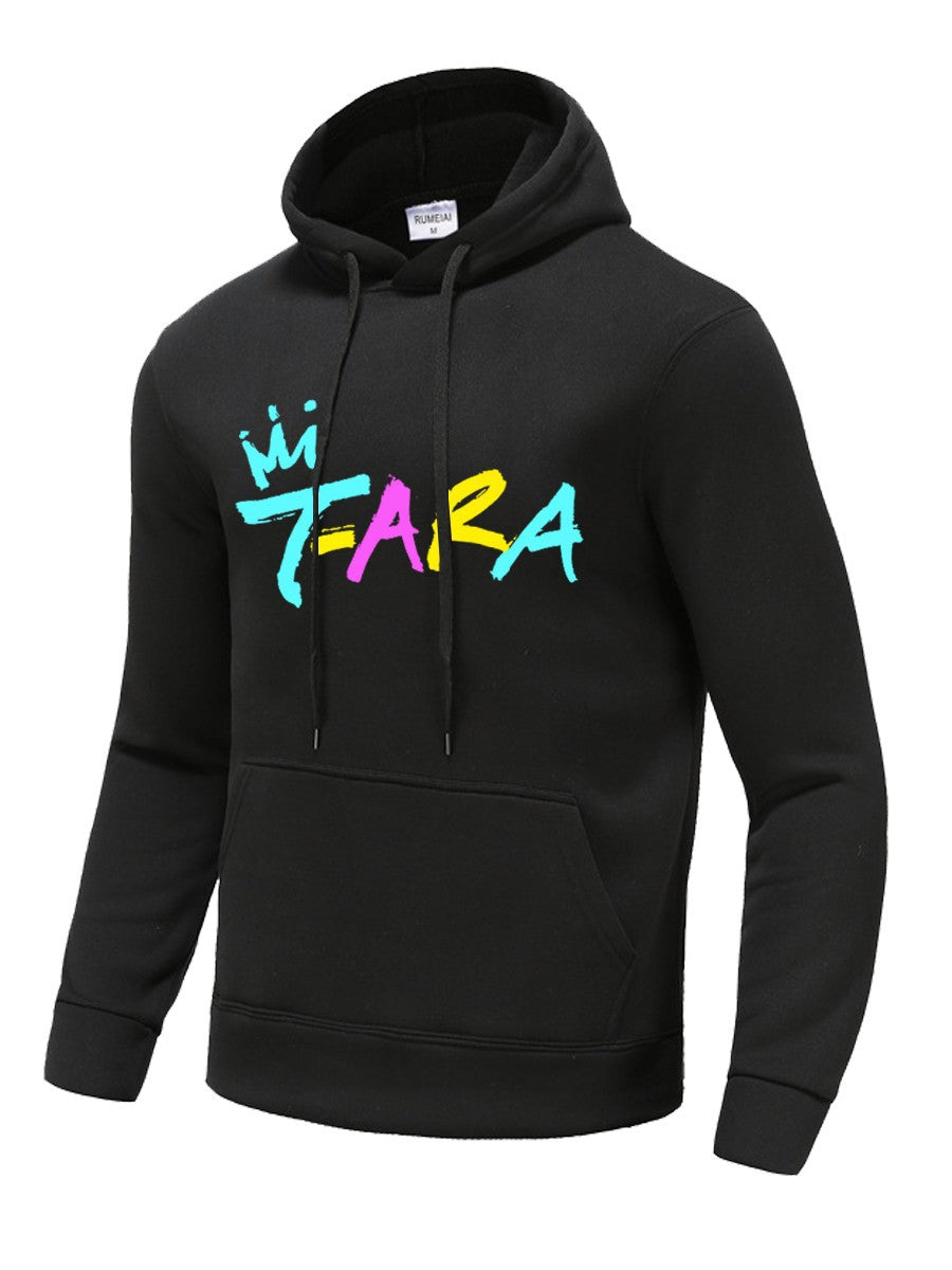 Herren bequemer Kapuzenpullover mit kreativem Farbenmixdruck Drune