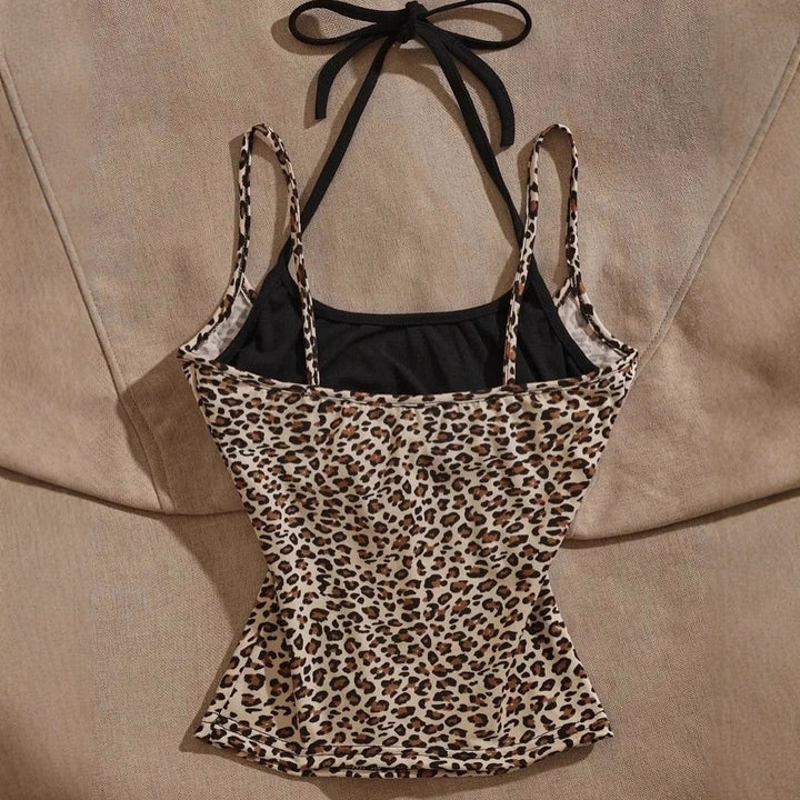 Damen Leichtes Oberteil mit Leopardenmuster Drune