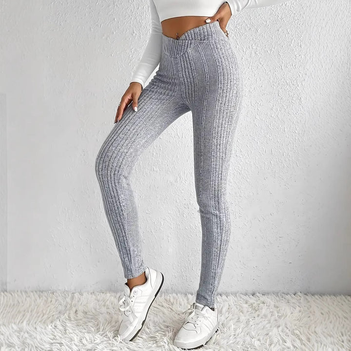 Damen Leggings im modernen Rippenstrickdesign Drune