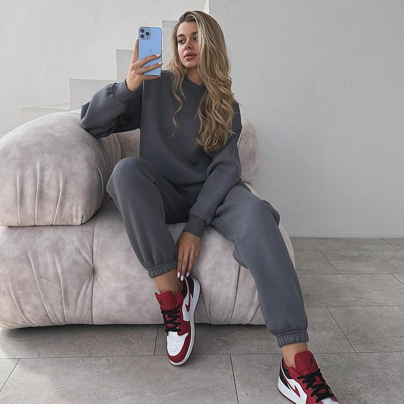 Damen Bequemes Oberteil und weite Jogginghose Set Drune