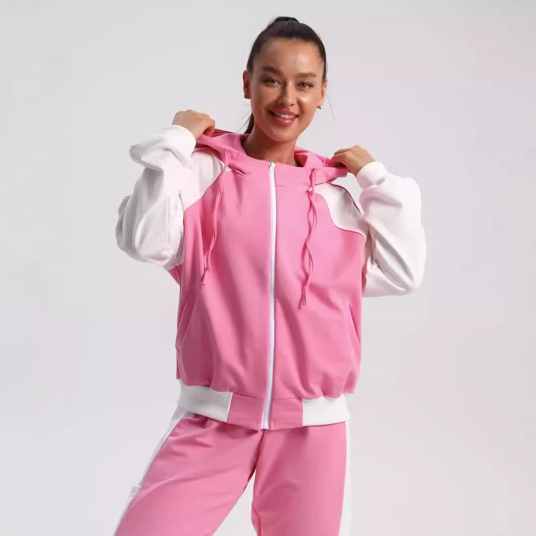 Damen Sportliches und gemütliches Kapuzenjacken-Set Drune